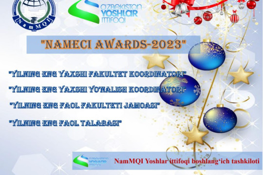 "NamECI AWARDS-2023" ga marhamat!